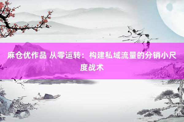 麻仓优作品 从零运转：构建私域流量的分销小尺度战术