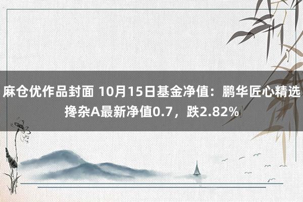麻仓优作品封面 10月15日基金净值：鹏华匠心精选搀杂A最新净值0.7，跌2.82%