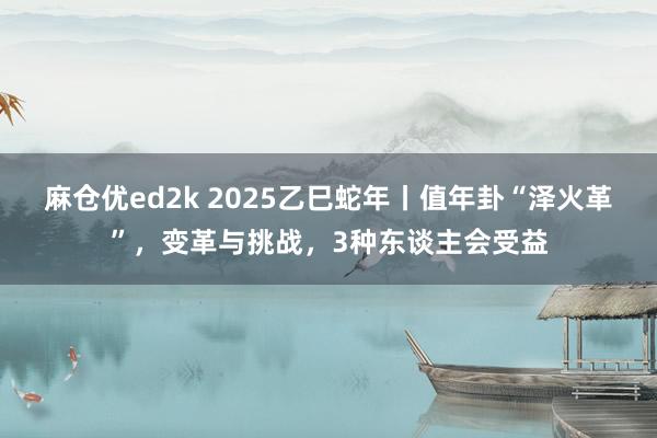 麻仓优ed2k 2025乙巳蛇年丨值年卦“泽火革”，变革与挑战，3种东谈主会受益
