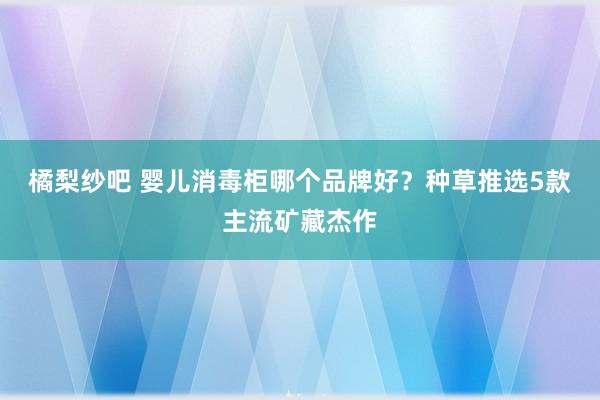 橘梨纱吧 婴儿消毒柜哪个品牌好？种草推选5款主流矿藏杰作