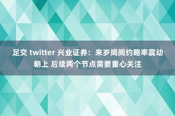 足交 twitter 兴业证券：来岁阛阓约略率震动朝上 后续两个节点需要重心关注