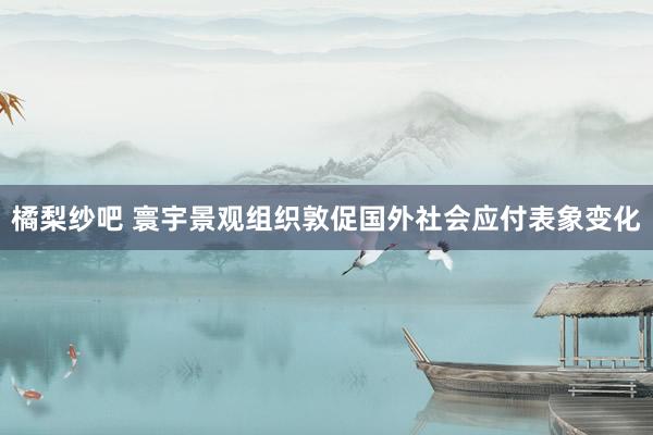 橘梨纱吧 寰宇景观组织敦促国外社会应付表象变化