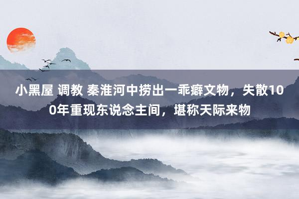 小黑屋 调教 秦淮河中捞出一乖癖文物，失散100年重现东说念主间，堪称天际来物