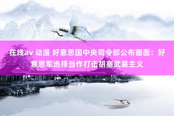 在线av 动漫 好意思国中央司令部公布画面：好意思军选择当作打击胡塞武装主义
