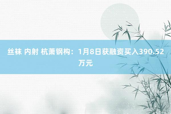 丝袜 内射 杭萧钢构：1月8日获融资买入390.52万元
