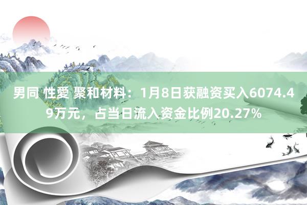 男同 性愛 聚和材料：1月8日获融资买入6074.49万元，占当日流入资金比例20.27%