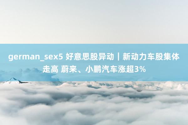 german_sex5 好意思股异动|新动力车股集体走高 蔚来、小鹏汽车涨超3%