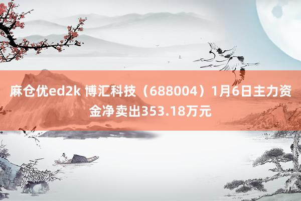 麻仓优ed2k 博汇科技（688004）1月6日主力资金净卖出353.18万元