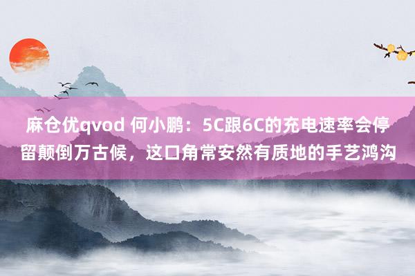 麻仓优qvod 何小鹏：5C跟6C的充电速率会停留颠倒万古候，这口角常安然有质地的手艺鸿沟