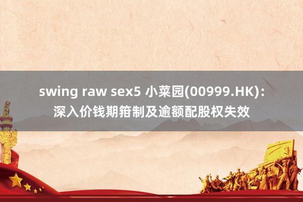 swing raw sex5 小菜园(00999.HK)：深入价钱期箝制及逾额配股权失效