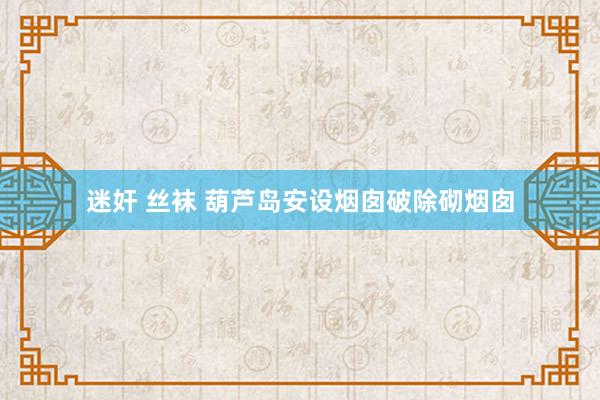 迷奸 丝袜 葫芦岛安设烟囱破除砌烟囱