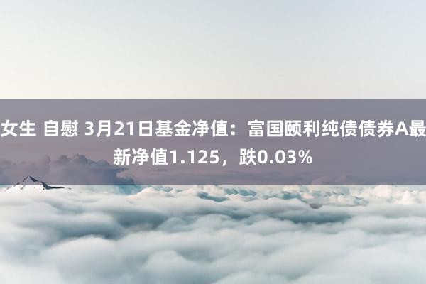 女生 自慰 3月21日基金净值：富国颐利纯债债券A最新净值1.125，跌0.03%