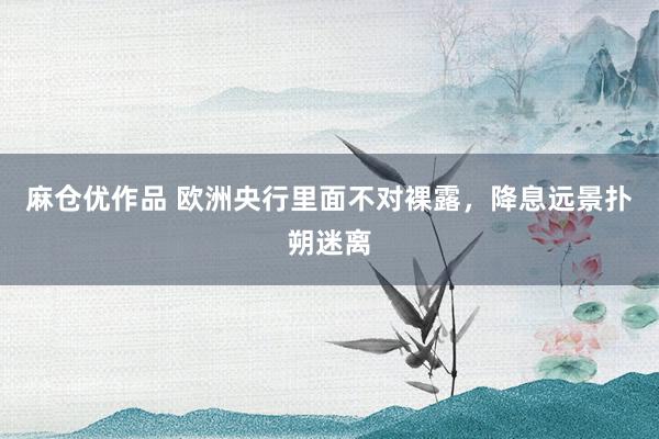 麻仓优作品 欧洲央行里面不对裸露，降息远景扑朔迷离
