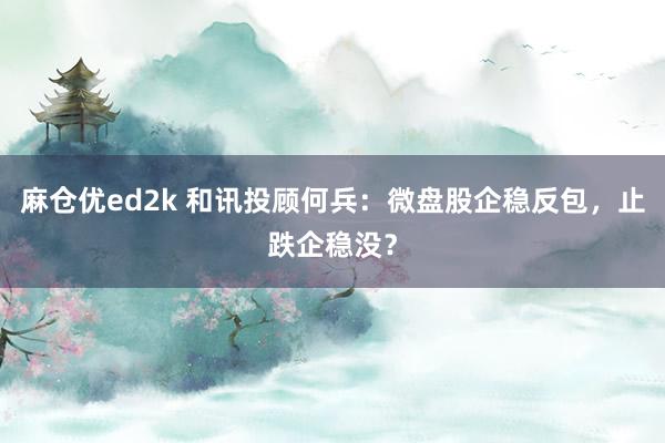 麻仓优ed2k 和讯投顾何兵：微盘股企稳反包，止跌企稳没？