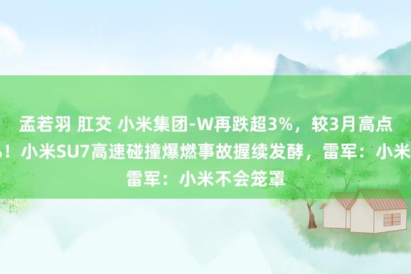 孟若羽 肛交 小米集团-W再跌超3%，较3月高点跌近25%！小米SU7高速碰撞爆燃事故握续发酵，雷军：小米不会笼罩