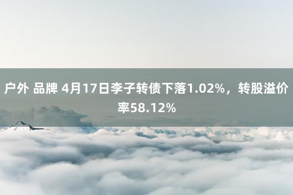 户外 品牌 4月17日李子转债下落1.02%，转股溢价率58.12%