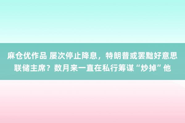 麻仓优作品 屡次停止降息，特朗普或罢黜好意思联储主席？数月来一直在私行筹谋“炒掉”他